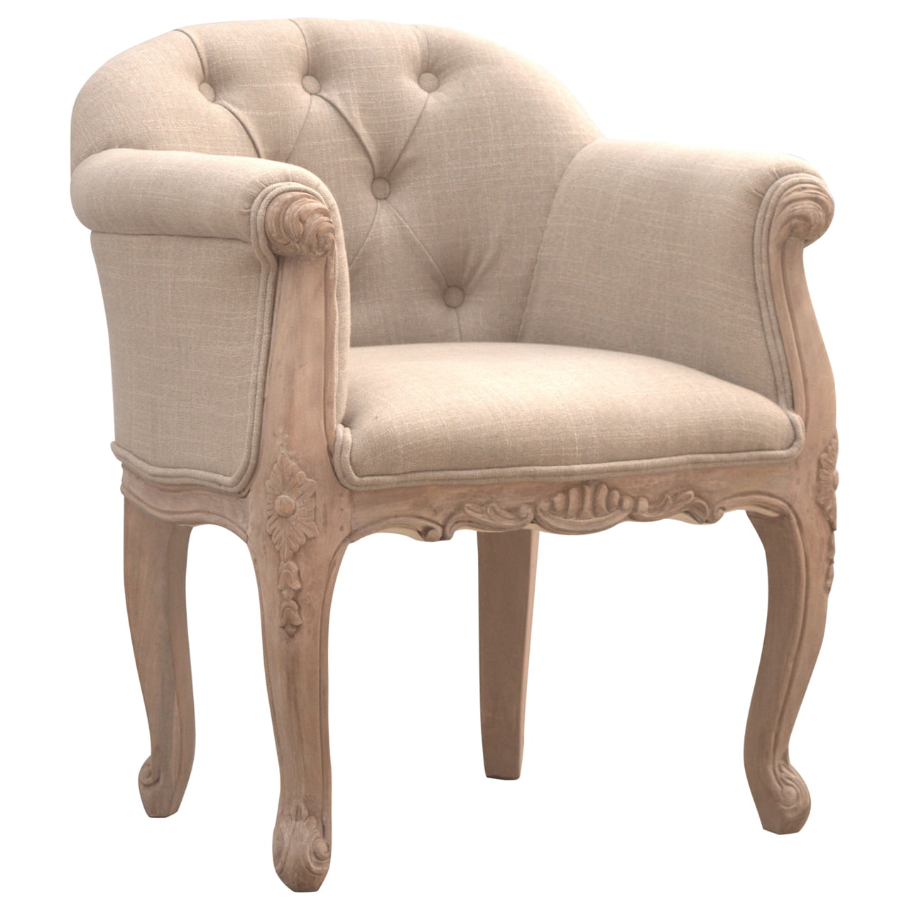 Stuhl mit tiefen Knöpfen im französischen Stil