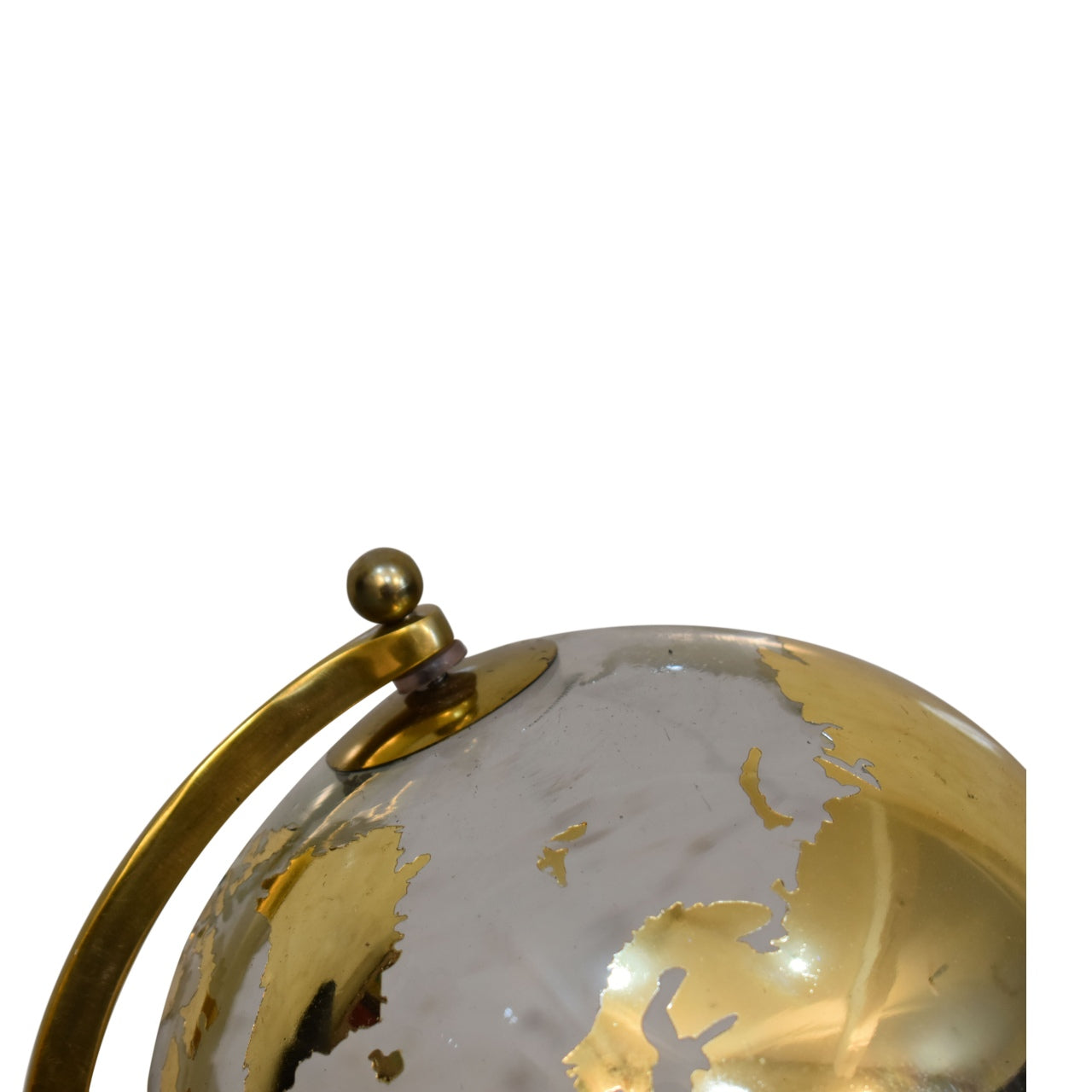 Weißer Globus mit goldenem Rahmen
