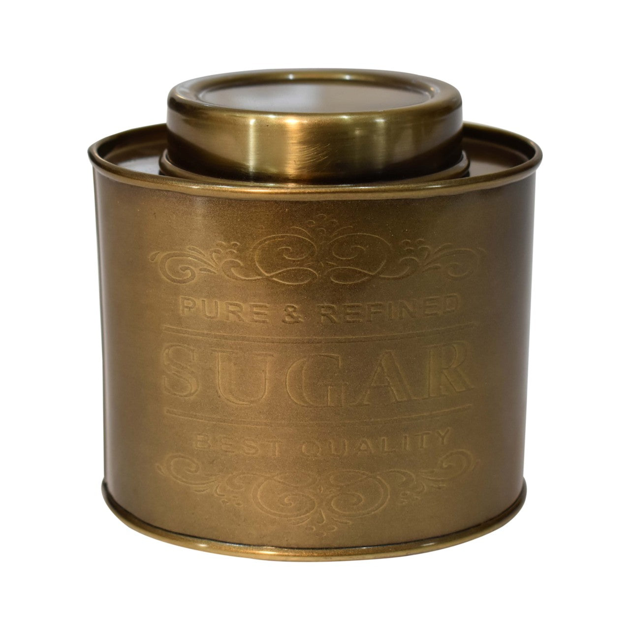 Antikes ovales Aufbewahrungsset für Zucker, Tee und Kaffee, 3-teilig