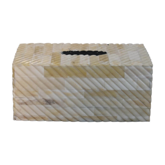 Taschentuchbox mit Knocheneinlage