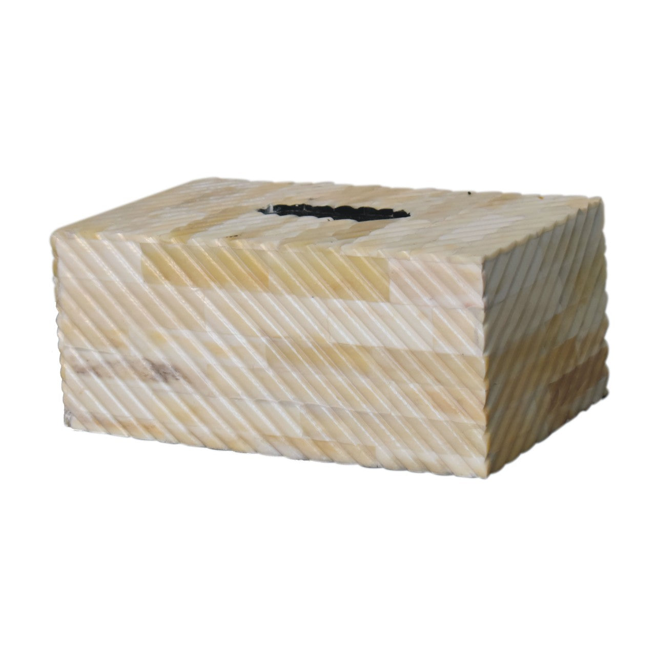 Taschentuchbox mit Knocheneinlage