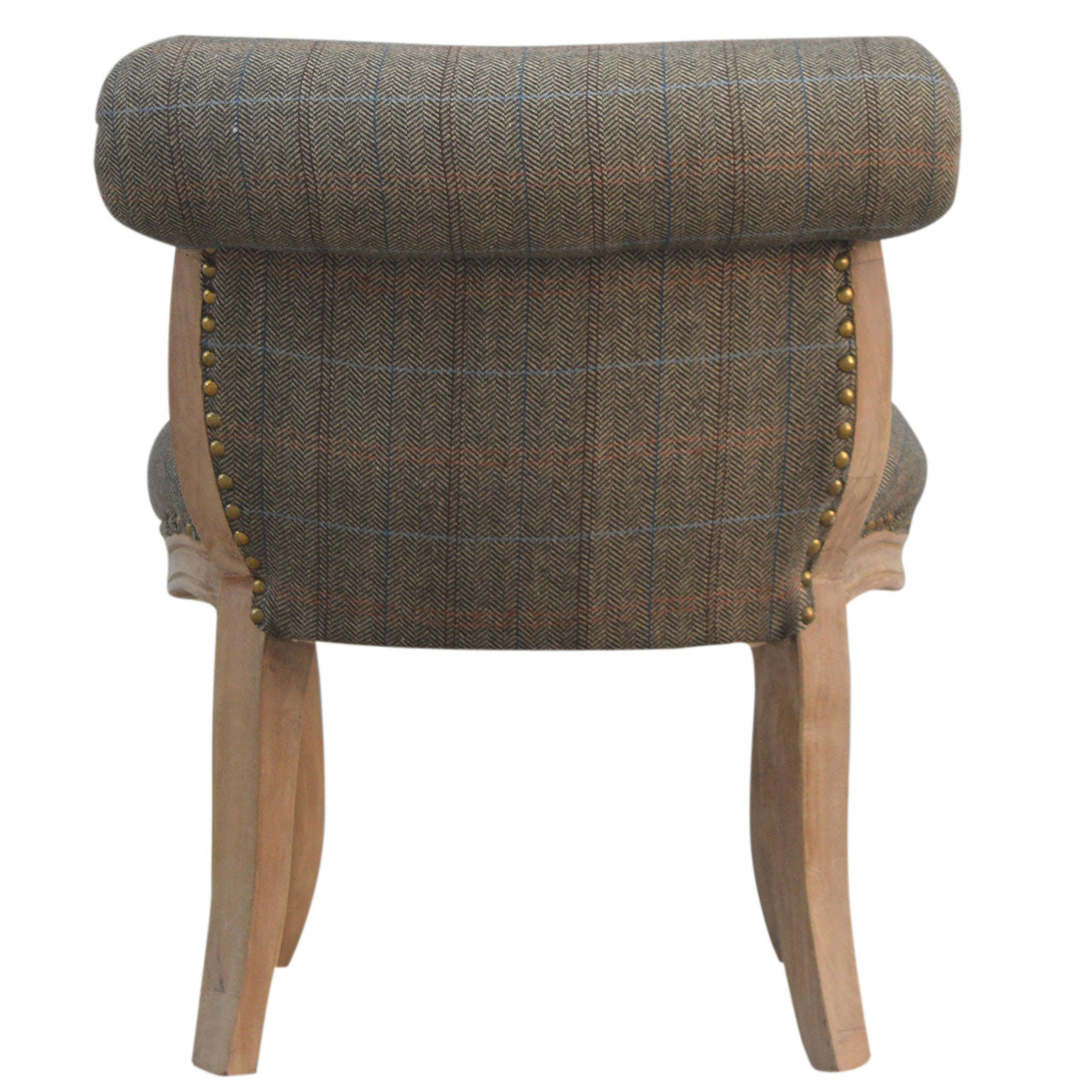 Kleiner französischer Stuhl aus Multi-Tweed