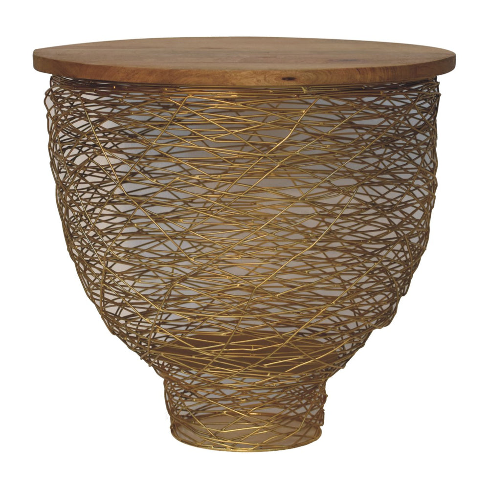 Netted Metal Side Table