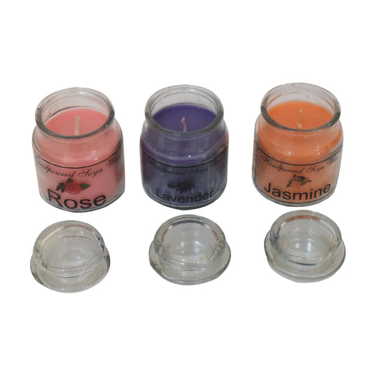 Hourglass Candle Set of 3 (Rose, Lavender, Jasmine)