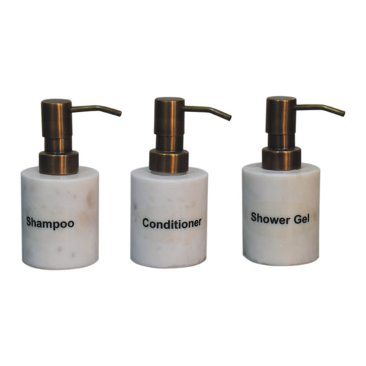 Ensemble de 3 shampooing, revitalisant et gel douche en marbre
