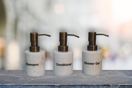 Marble Shampoo, Conditioner, and Shower Gel Set of 3
