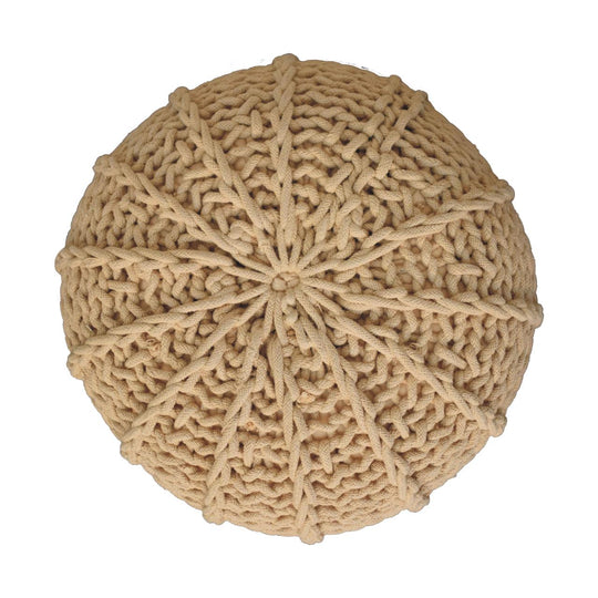 Brown Cable Pouffe