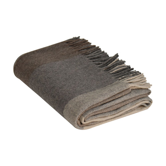 Selin Grey Woolen Throw (Queen size 150 x 180cm)