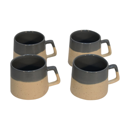 Half Dip Grey Mug Set of 4