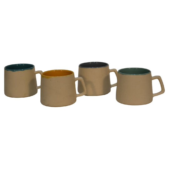 Cream & Multi Mug Set of 4