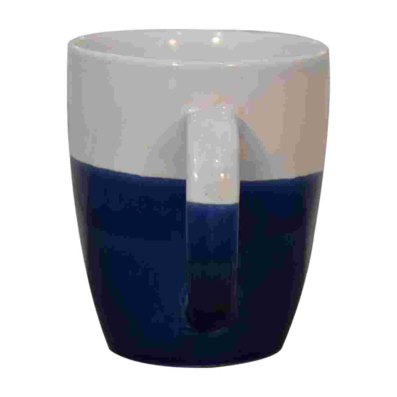 White and Blue 2 Tone Mug - Set of 4
