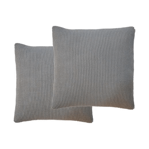 Grey Cotton Cushion Set of 2