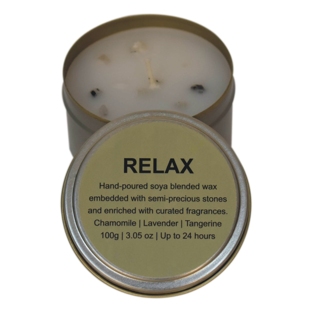 Candle Stone Jar Set of 3 (Home, Peace, Relax)