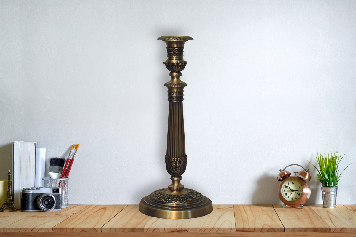 Brass Carved Candle Stand