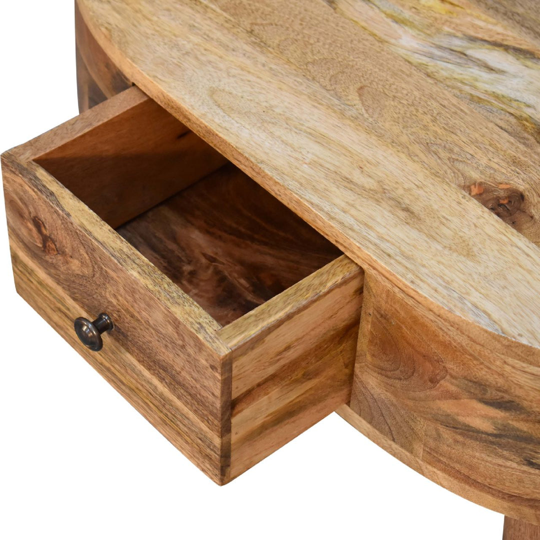 Mini Oak-ish Rounded Coffee Table