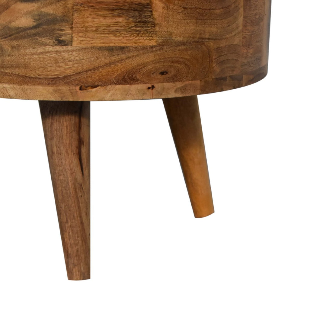 Mini Oak-ish Rounded Coffee Table