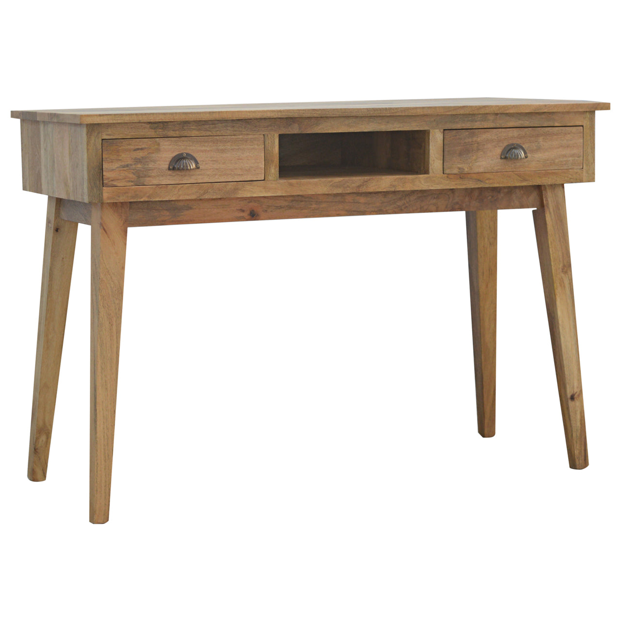 Schreibtisch aus Massivholz mit 2 Schubladen