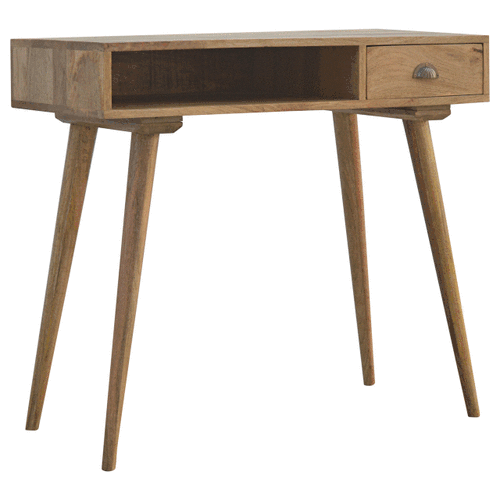 Schreibtisch aus Massivholz mit offenem Schlitz