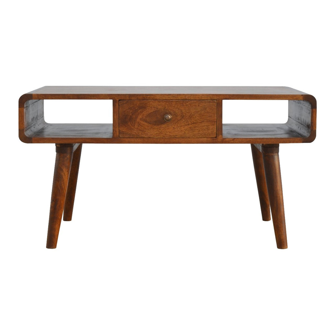 Curved Chestnut Coffee Table